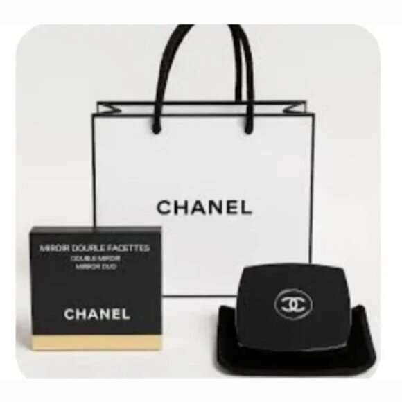 CHANEL Accessories - AUTHENTIC CHANEL MIRROR DOUBLE FACETTES MIRROR DUO COMPACT CLASSIC BLACK